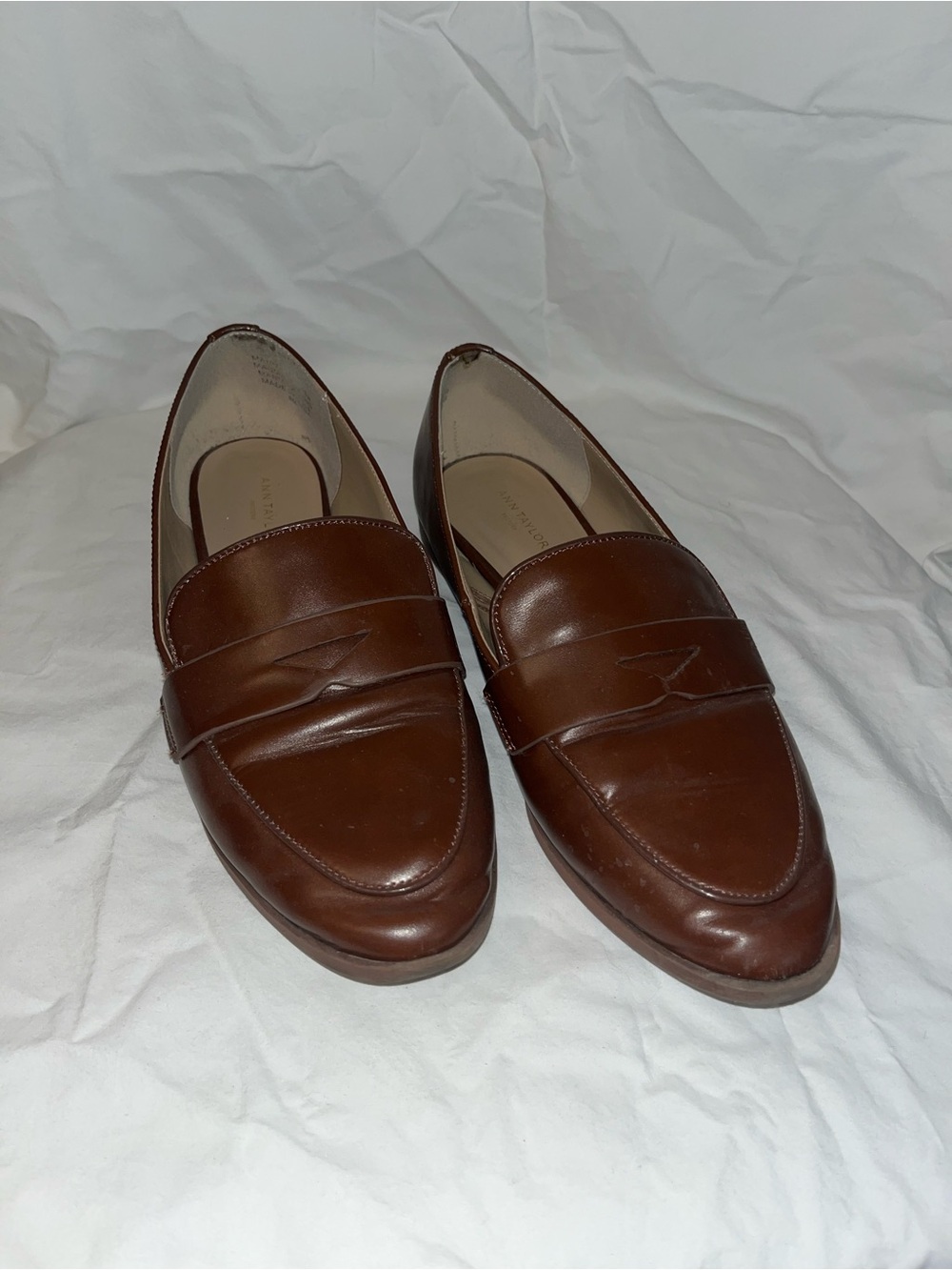 Women’s Brown Leather Penny Loafers